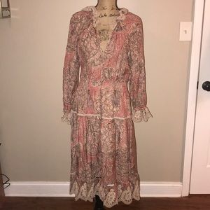 Zimmermann paisley/lace dress.